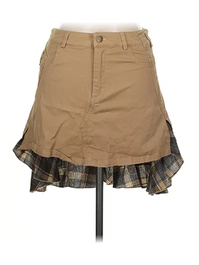 Pre-owned Cider Casual Skirt In Tan
