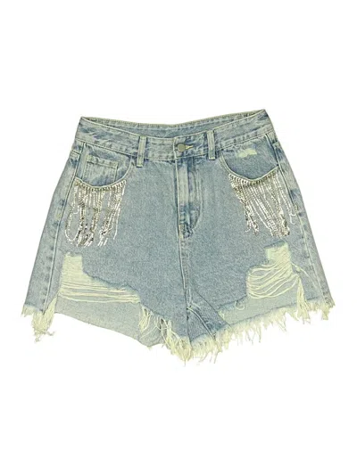 Pre-owned Cider Denim Shorts In Blue