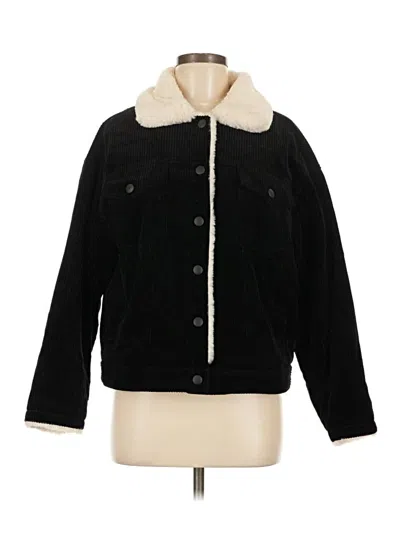 Pre-owned Cider Faux Fur Jacket In Black