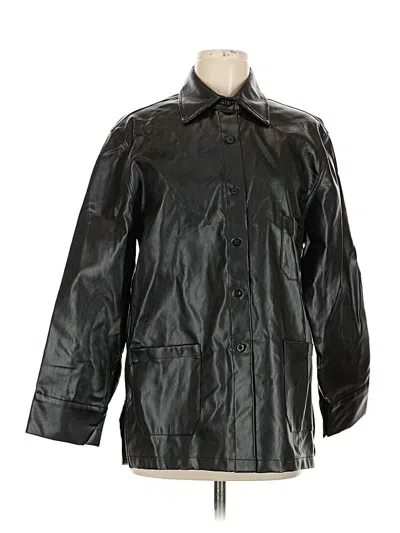Pre-owned Cider Faux Leather Jacket In Black