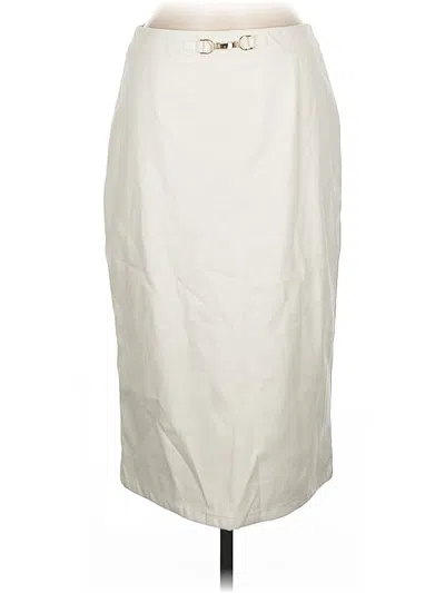 Pre-owned Cider Formal Skirt In White
