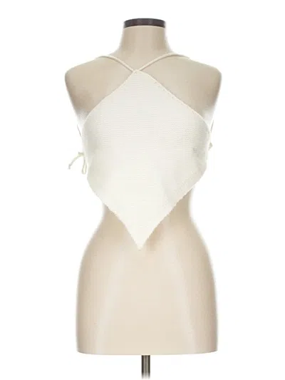 Pre-owned Cider Halter Top Ivory Halter Neckline Tops