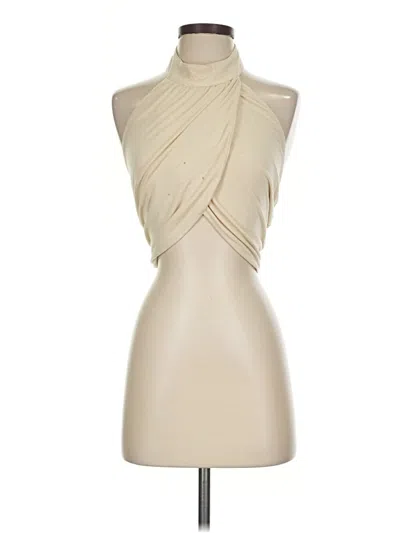 Pre-owned Cider Halter Top Ivory Halter Neckline Tops