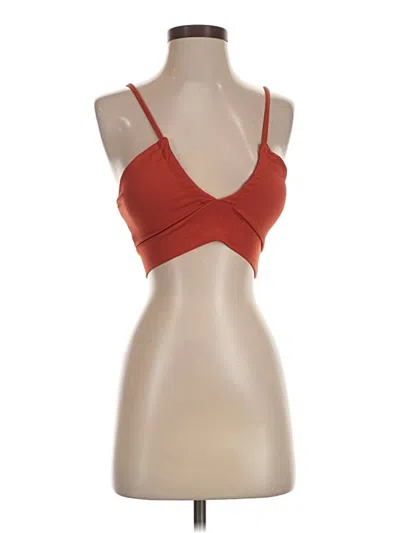 Pre-owned Cider Halter Top Orange Strapless Neckline Tops