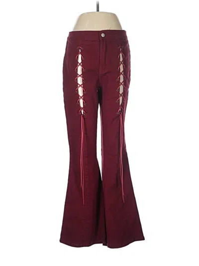 Pre-owned Cider Jeans In Burgundy