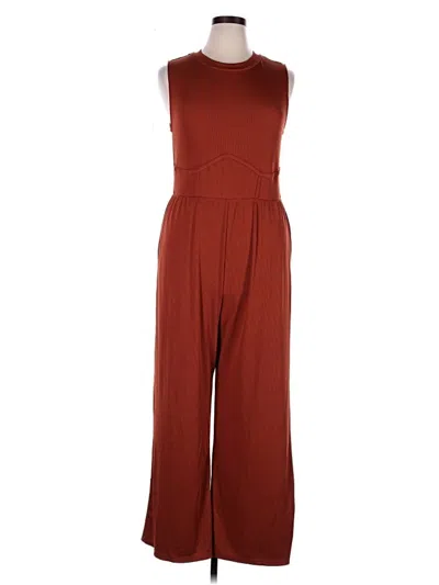 Pre-owned Cider Jumpsuit In Brown