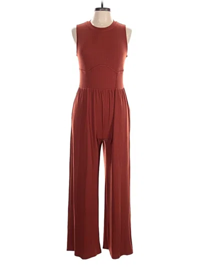 Pre-owned Cider Jumpsuit In Burgundy