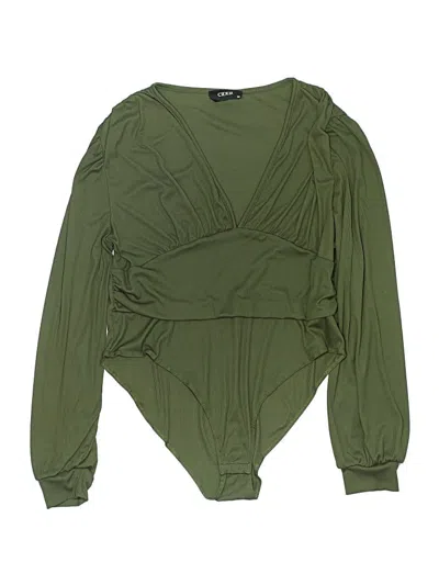 Pre-owned Cider Long Sleeve Blouse In Green