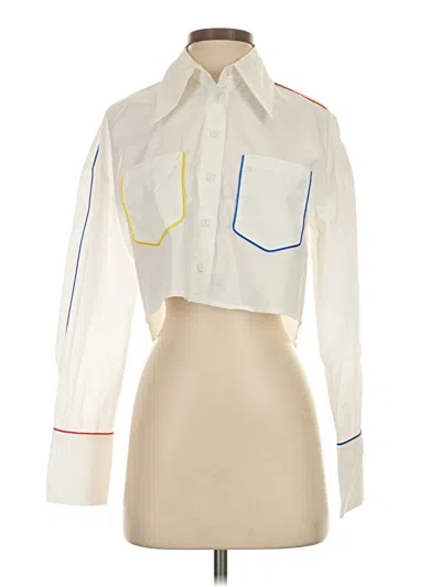 Pre-owned Cider Long Sleeve Blouse In Ivory