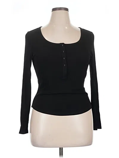 Cider Long Sleeve Top Black Sweetheart Neckline Tops
