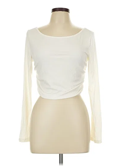 Pre-owned Cider Long Sleeve Top Ivory Boatneck Tops