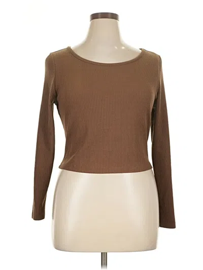 Pre-owned Cider Long Sleeve T-shirt In Brown