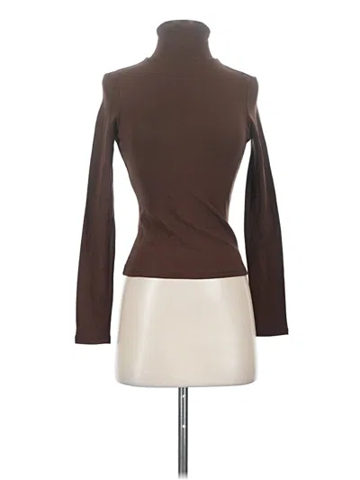 Pre-owned Cider Long Sleeve Turtleneck In Brown