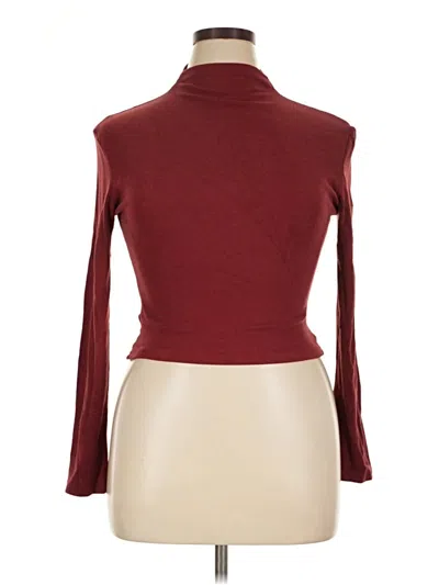 Pre-owned Cider Long Sleeve Turtleneck In Burgundy