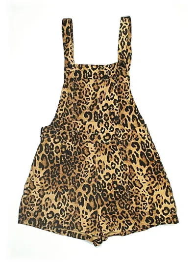 Pre-owned Cider Overall Shorts In Gold
