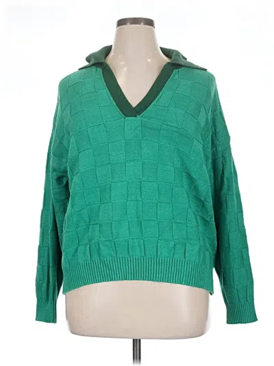 Pre-owned Cider Pullover Sweater In Green