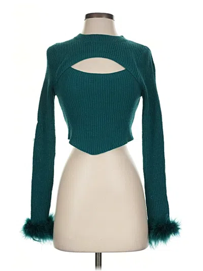 Pre-owned Cider Pullover Sweater In Teal