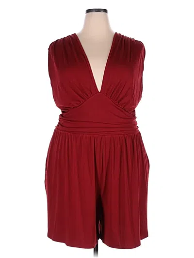 Pre-owned Cider Romper In Burgundy