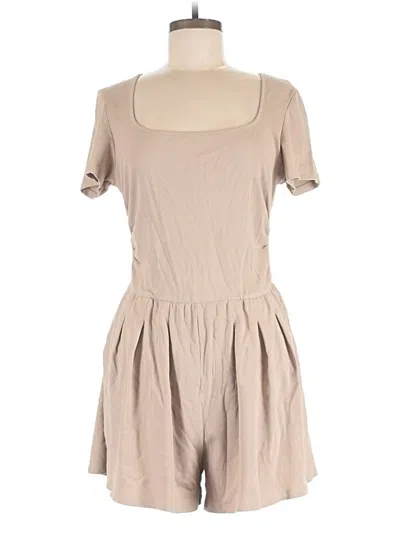 Pre-owned Cider Romper In Tan