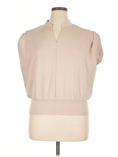 Pre-owned Cider Short Sleeve Blouse In Brown