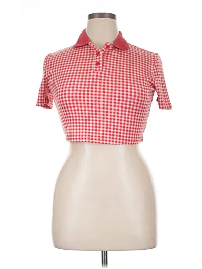 Pre-owned Cider Short Sleeve Blouse In Red
