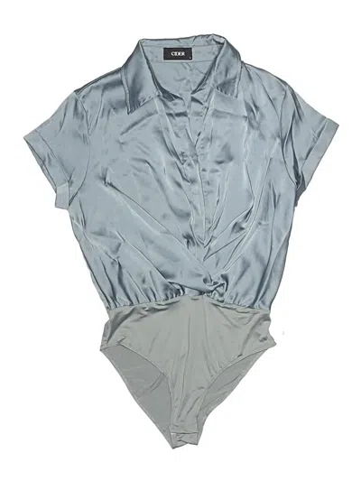 Pre-owned Cider Short Sleeve Blouse In Silver