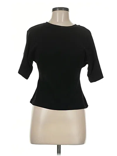 Pre-owned Cider Short Sleeve Top Black Boatneck Tops