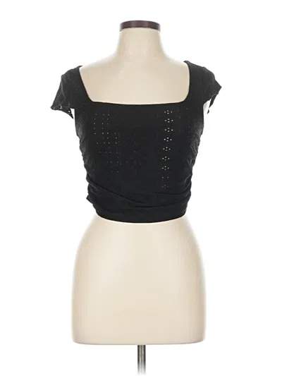 Pre-owned Cider Short Sleeve Top Black Sweetheart Neckline Tops