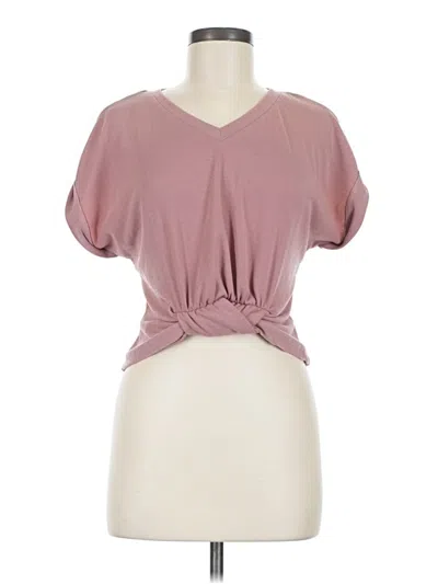 Pre-owned Cider Short Sleeve Top Pink Sweetheart Neckline Tops