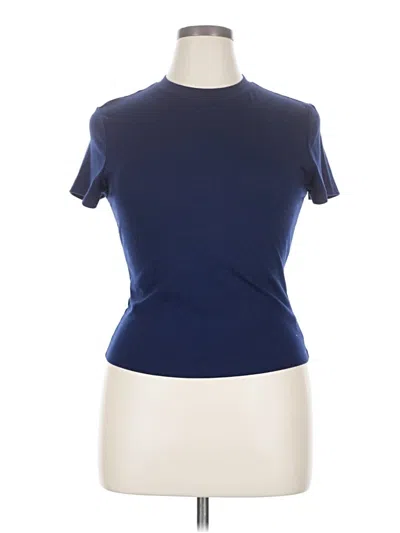 Pre-owned Cider Short Sleeve Turtleneck In Blue