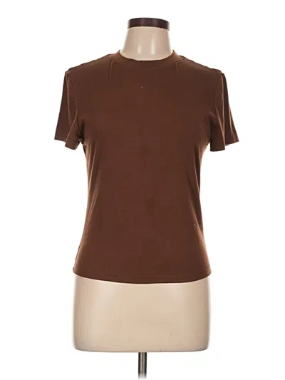 Pre-owned Cider Short Sleeve Turtleneck In Brown