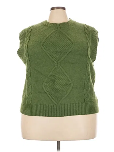 Pre-owned Cider Short Sleeve Turtleneck In Green