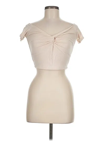 Pre-owned Cider Short Sleeve Turtleneck In Ivory
