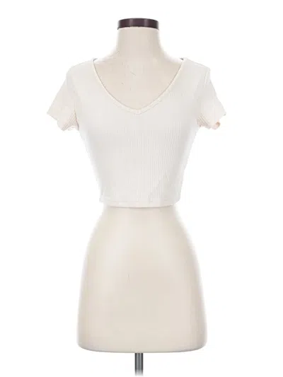 Pre-owned Cider Short Sleeve Turtleneck In Ivory