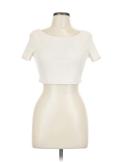 Pre-owned Cider Short Sleeve Turtleneck In White