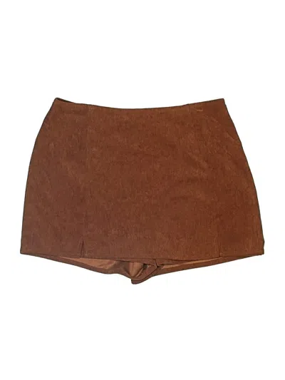 Pre-owned Cider Skort In Brown