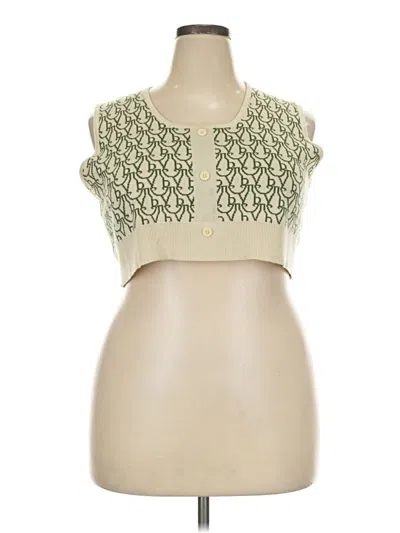 Pre-owned Cider Sleeveless Blouse In Green