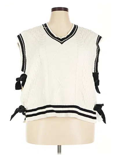 Pre-owned Cider Sleeveless Blouse In Ivory