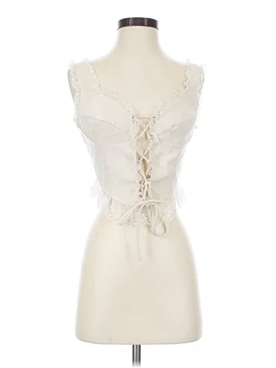 Pre-owned Cider Sleeveless Blouse In Ivory