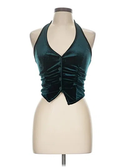 Pre-owned Cider Sleeveless Blouse In Teal