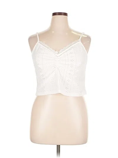 Pre-owned Cider Sleeveless Blouse In White