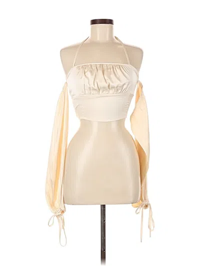 Pre-owned Cider Sleeveless Blouse In White