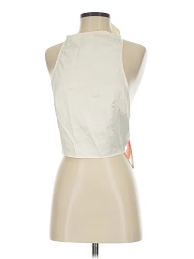 Pre-owned Cider Sleeveless Blouse In White