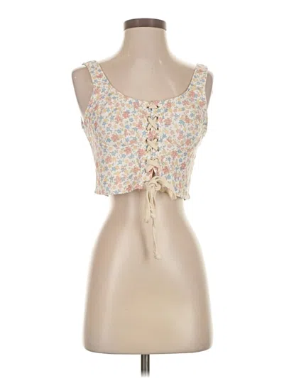 Pre-owned Cider Sleeveless Blouse In White