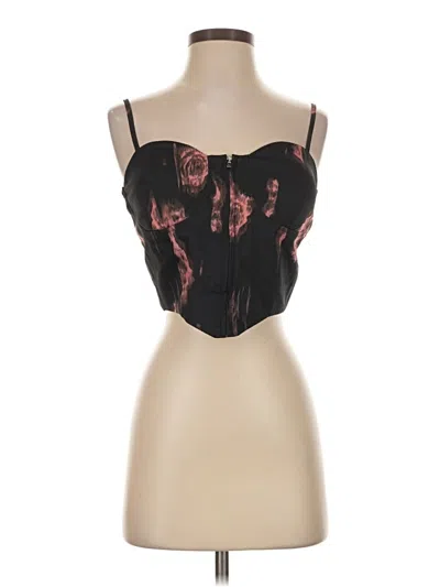 Cider Sleeveless Top Black Strapless Neckline Tops