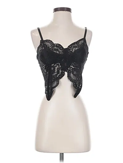 Pre-owned Cider Sleeveless Top Black Sweetheart Neckline Tops