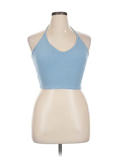 Pre-owned Cider Sleeveless Top Blue Halter Neckline Tops