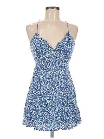 Pre-owned Cider Sleeveless Top Blue Halter Neckline Tops