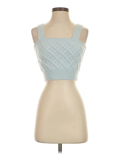 Pre-owned Cider Sleeveless Top Blue Square Neckline Tops