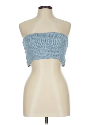 Pre-owned Cider Sleeveless Top Blue Strapless Neckline Tops